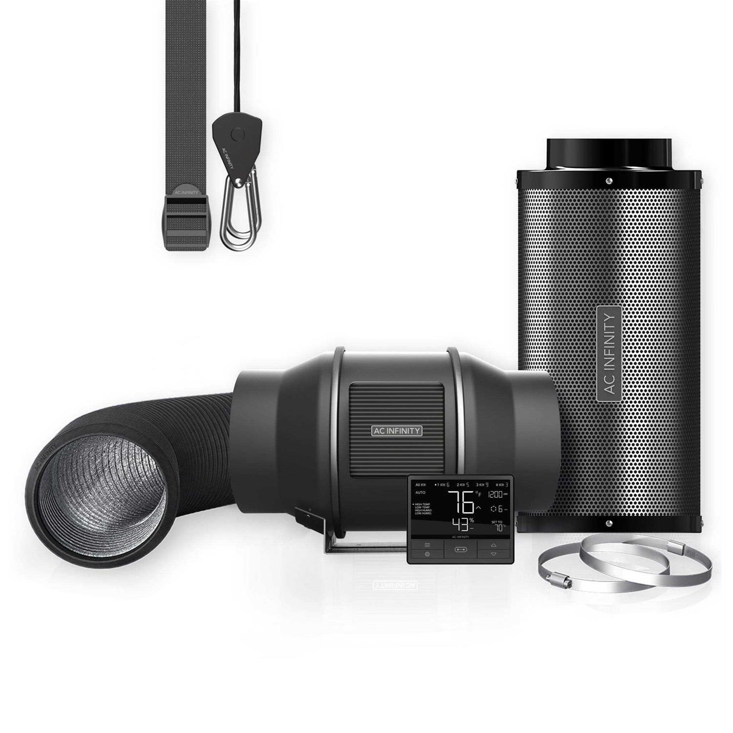 AC Infinity Air Filtration Kit PRO Inline Fan with Smart Controller