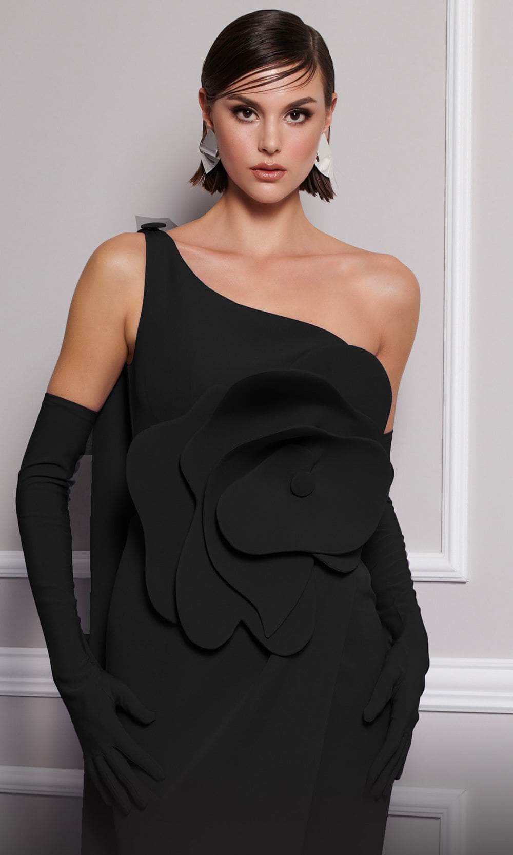 Oversized Rosette Evening Gown