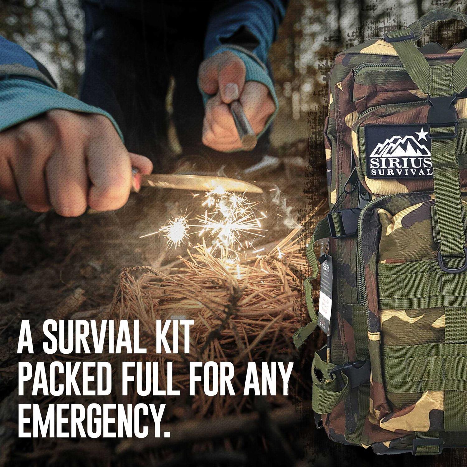 Sirius Survival Pre-packed Survival Backpack Survival Kit for Family