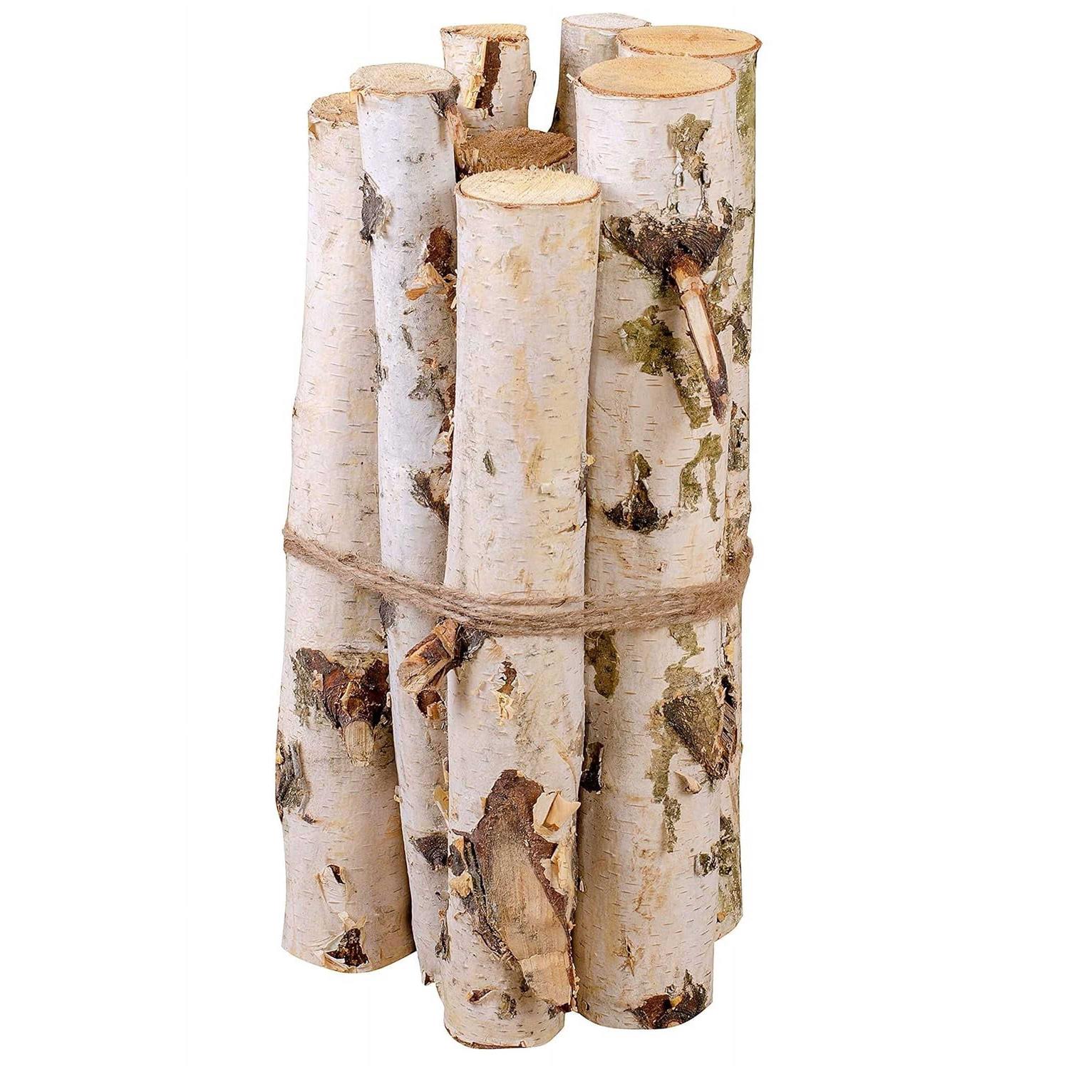 Zorestar 15-20 lbs Birch Logs Firewood Natural Birchwood for Fireplace and Campfire