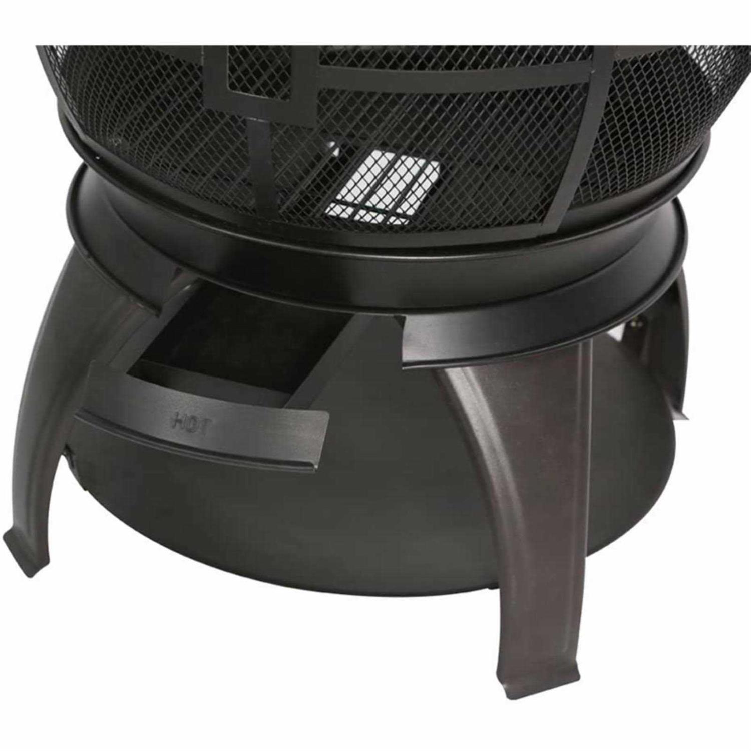 HEATMAXX 45-in H x 22-in D x 22-in W Black Cast Iron Chiminea | SRCH06D
