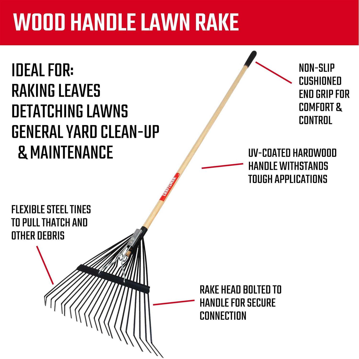 CRAFTSMAN 22-in Lawn and Leaf Rake