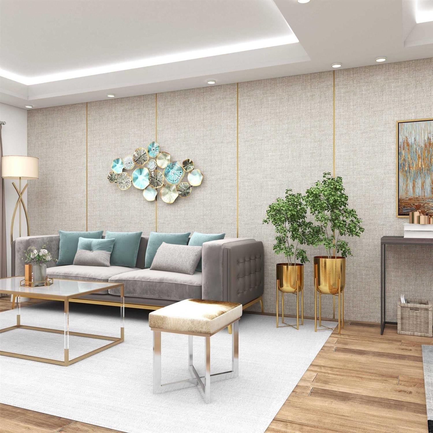 CosmoLiving by Cosmopolitan Gold Metal Glam Planter Set