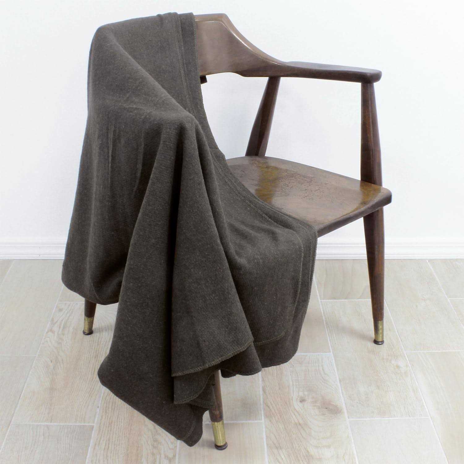 Ever Ready First Aid Olive Drab Green Warm Wool Fire Retardant Blanket