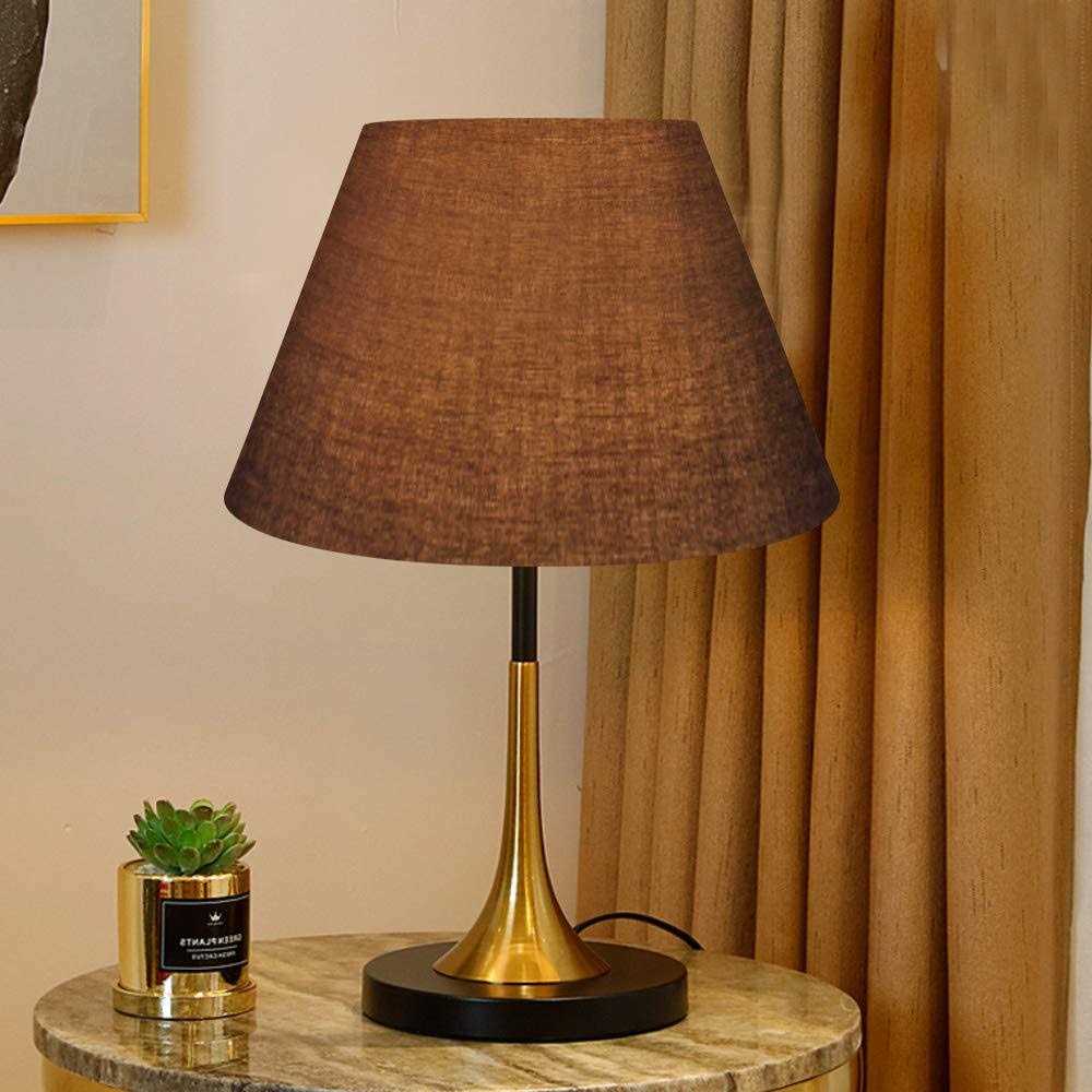 ALUCSET Medium Lamp Shade, Barrel Fabric Lampshade for Table Lamp and Floor Light