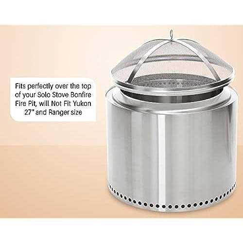 Fire Pit Spark Cover Compatible with The Solo Stove Bonfire Size Fire Pit