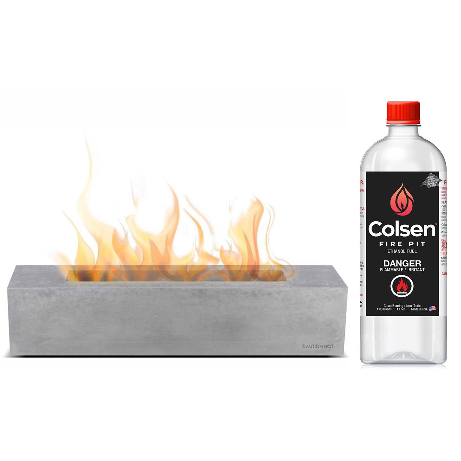 colsen Rectangular Indoor / Outdoor Tabletop Fire Pit