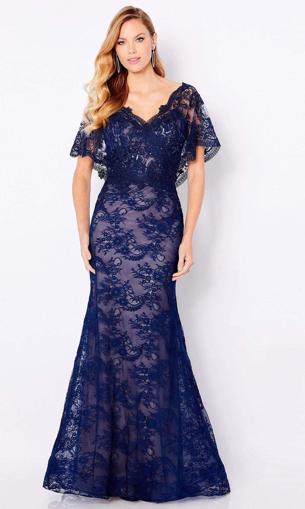221687 V-Neck Sheath Evening Dress