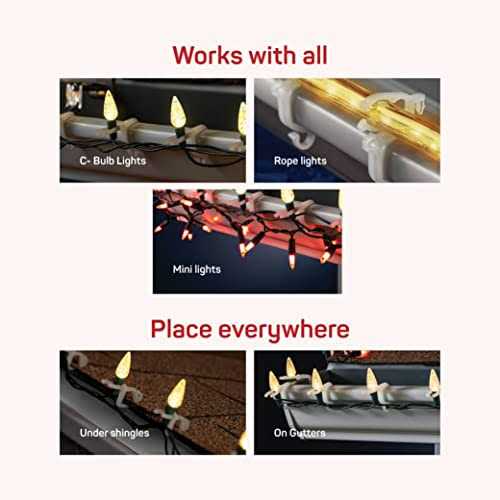 All-Purpose Holiday Light Clips Christmas Light Clips Outdoor Light Clips