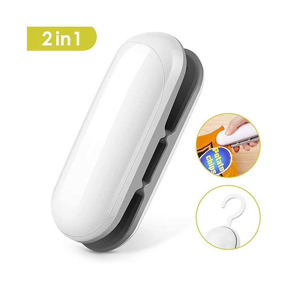 Mimill Mini Bag Sealer, Handheld Heat Vacuum Sealers, Bag Sealer Heat Seal, 2 in 1 Heat Sealer and Cutter Handheld Portable Bag Resealer Sealer