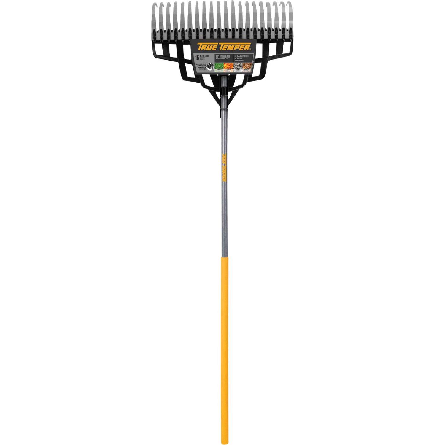 True Temper 65 20-Tine Steel Lawn Rake