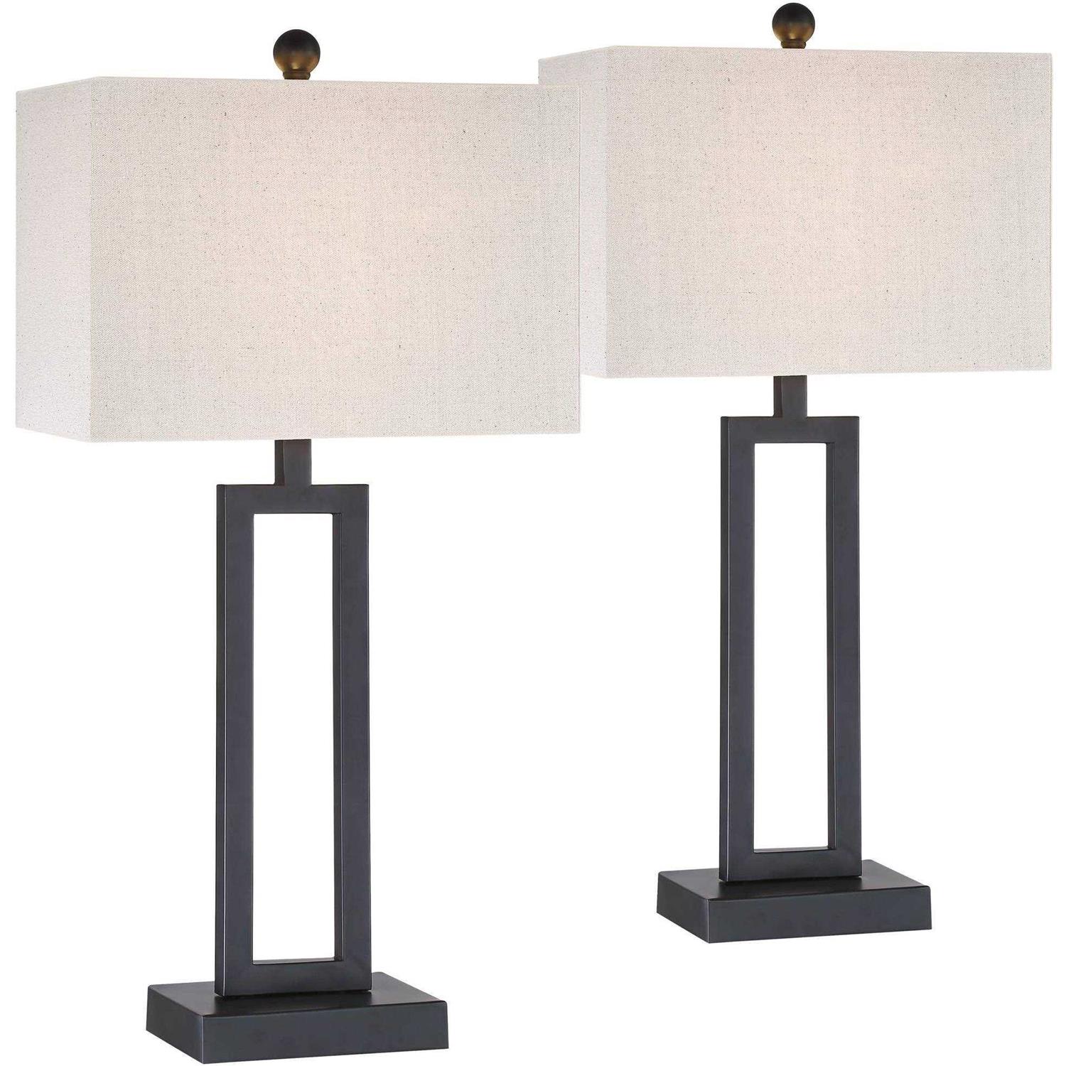 360 Lighting Aston Black Modern Table Lamp Set