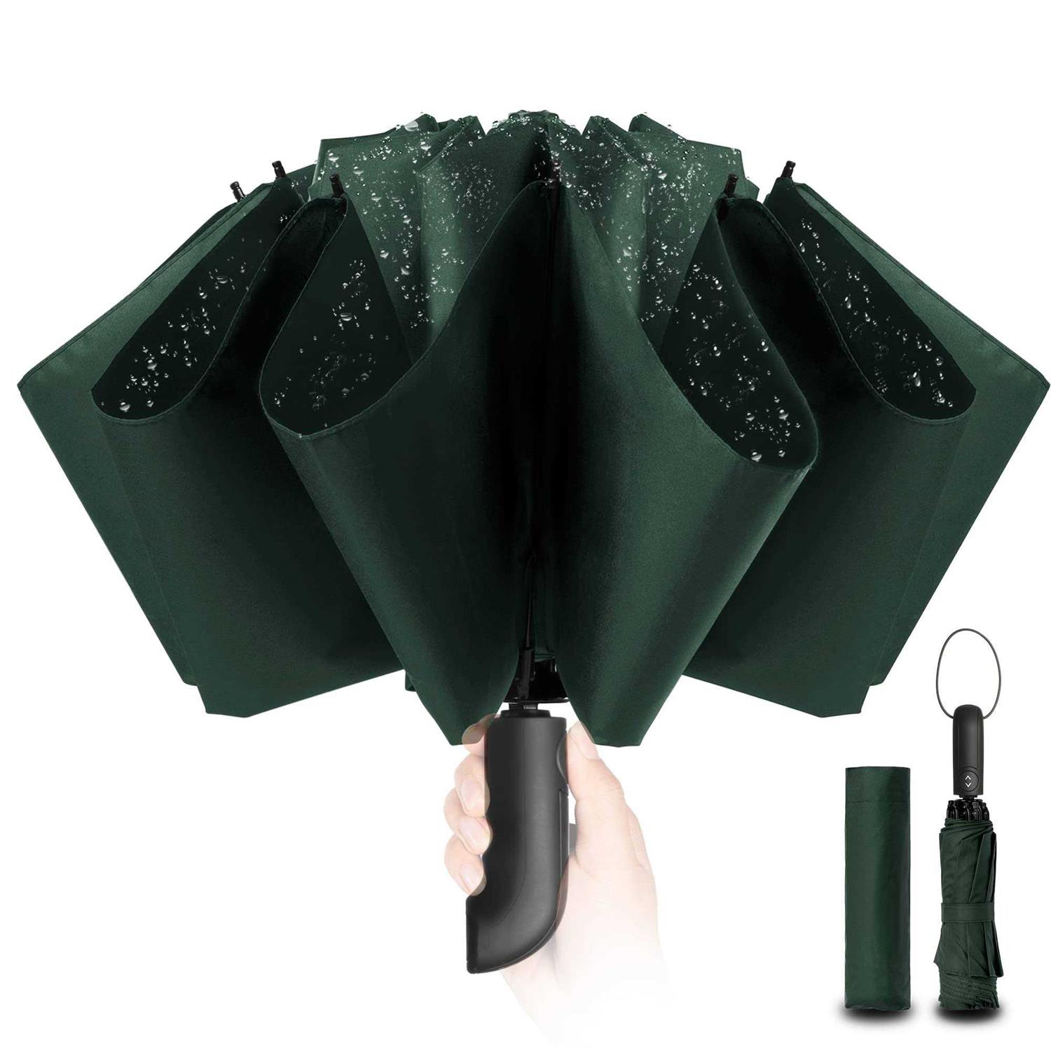Chakipee Travel Umbrella Compact Windproof Portable Umbrellas for Rain and Sun