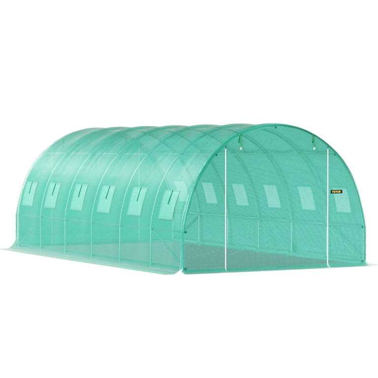 VEVOR Walk-in Tunnel Greenhouse 20 x 10 x 7 ft Portable Plant Hot House w/Zippered Door