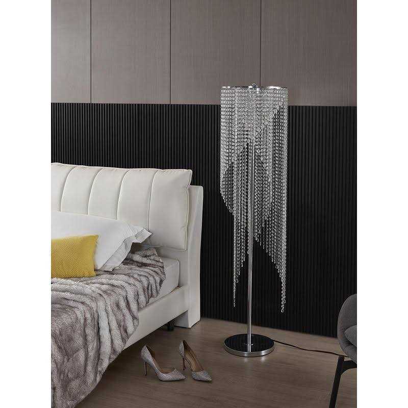 Surpars House Crystal Floor Lamp Elegant Rain Lamp Modern Lava Lamp for Living Room