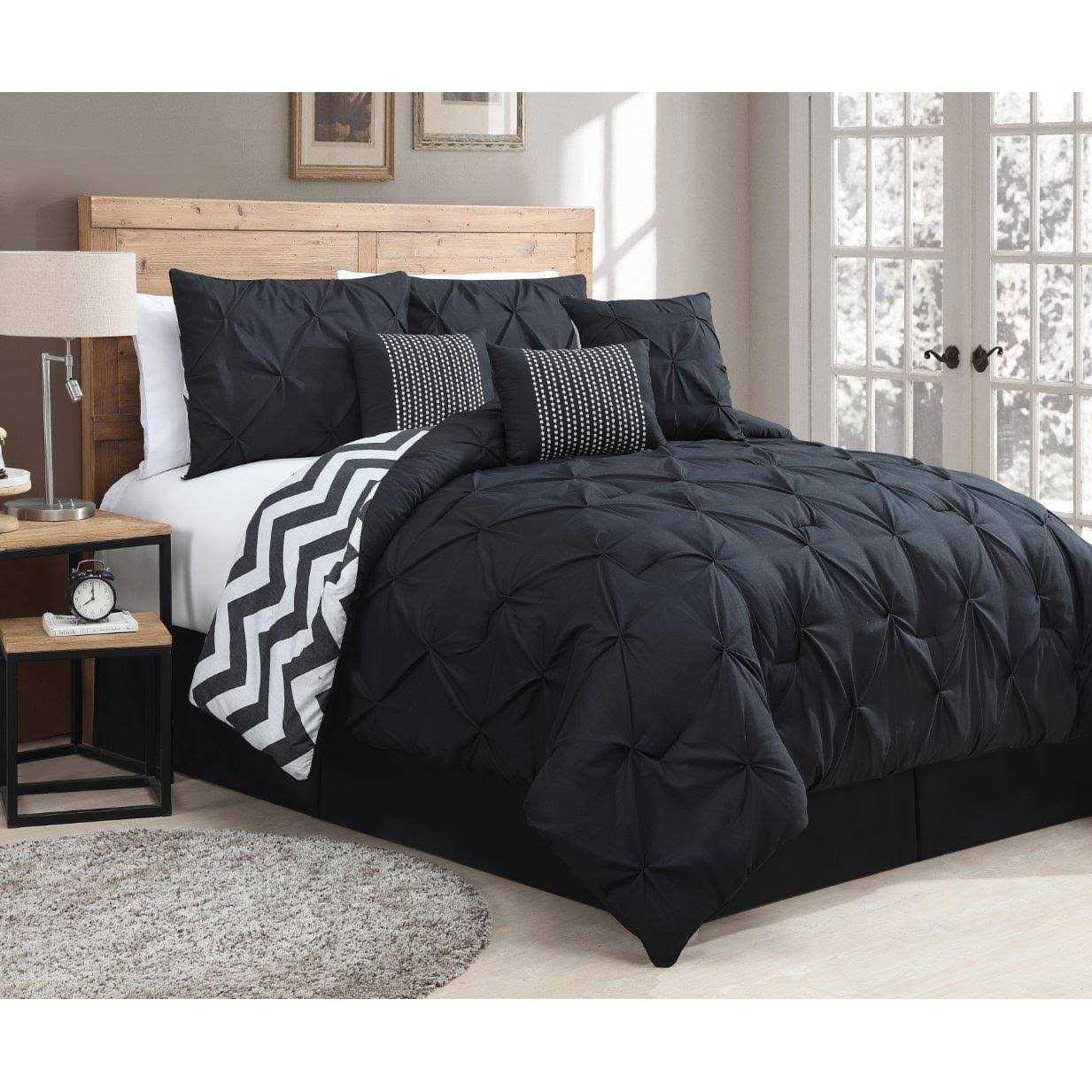 Avondale Manor 7-Piece Ella Pinch Pleat Comforter Set