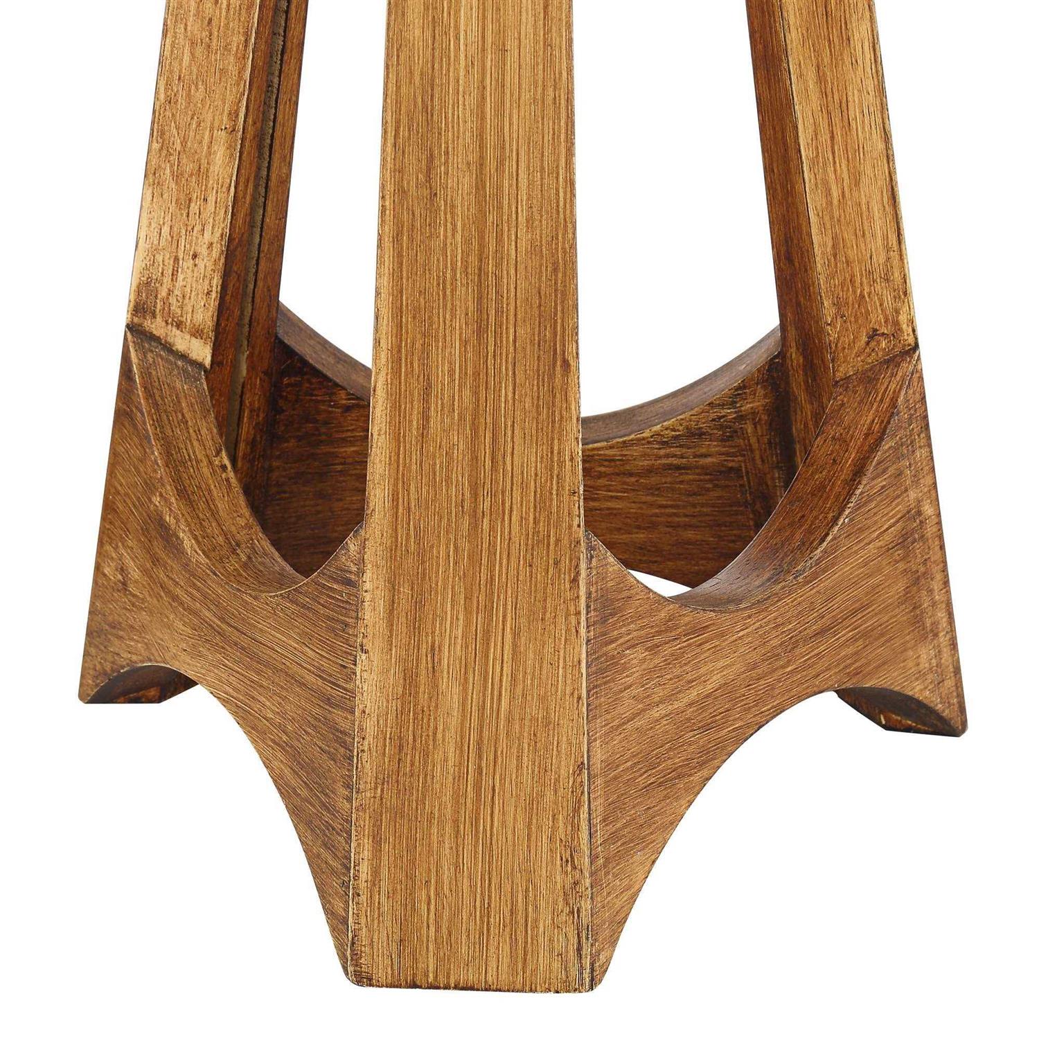 360 Lighting Archie Modern Mid Century Table Lamp 27 1/2 Tall Wood Tripod Off White Oatmeal Drum Shade for Bedroom Living Room Bedside Nightstand