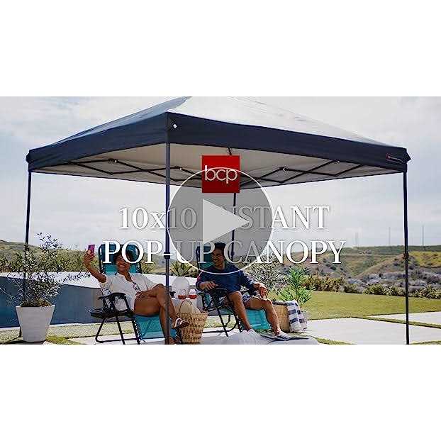 Best Choice Products 10x10ft Easy Setup Pop Up Canopy Instant Portable Tent w/ 1-Button PUSH
