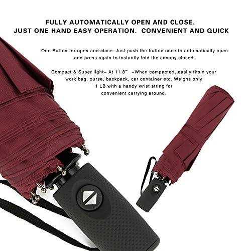 SIEPASA Two Packs Auto Open & Close Small Travel Umbrella Compact for Backpack-Umbrellas for Rain