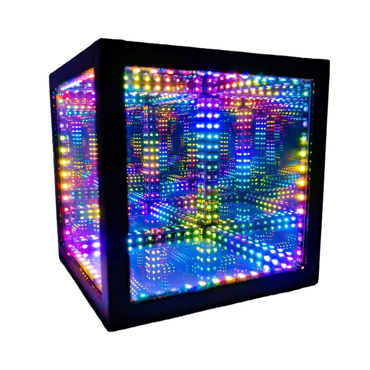 The Hyperspace Lighting Company HyperCube Infinity Cube LED Light Sound Reactive Table Desktop Lamp