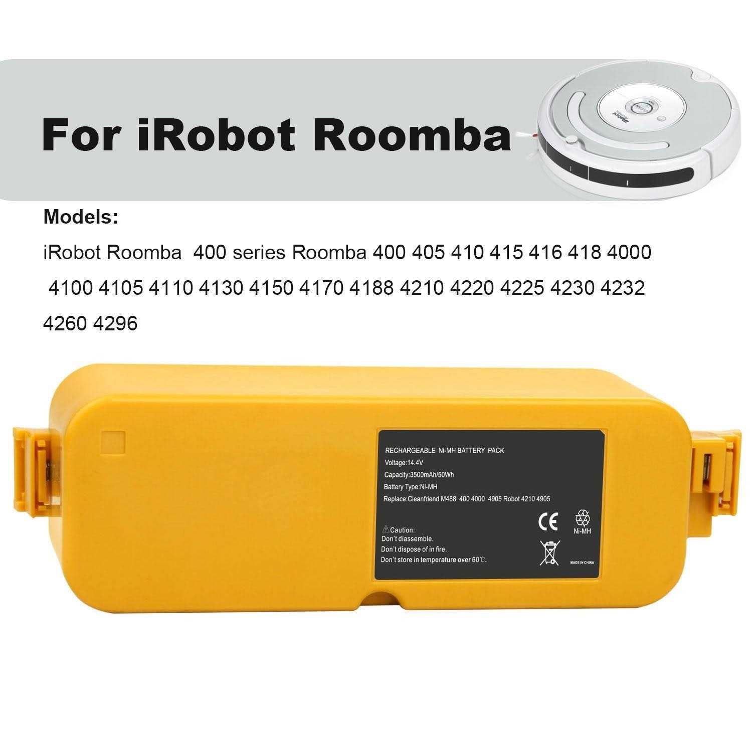 14.4v 4000mah Ni-mh Replacement Battery for Irobot-Roomba 400 series Roomba 400