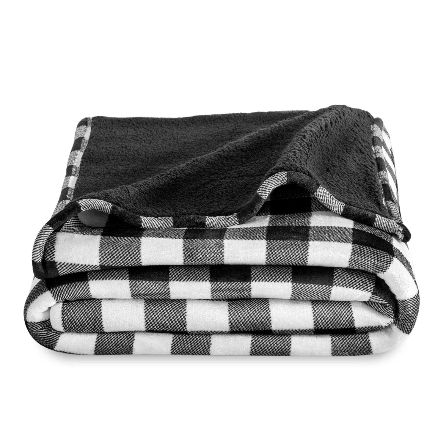 Bare Home Sherpa Fleece Blanket Plush Bed Blanket