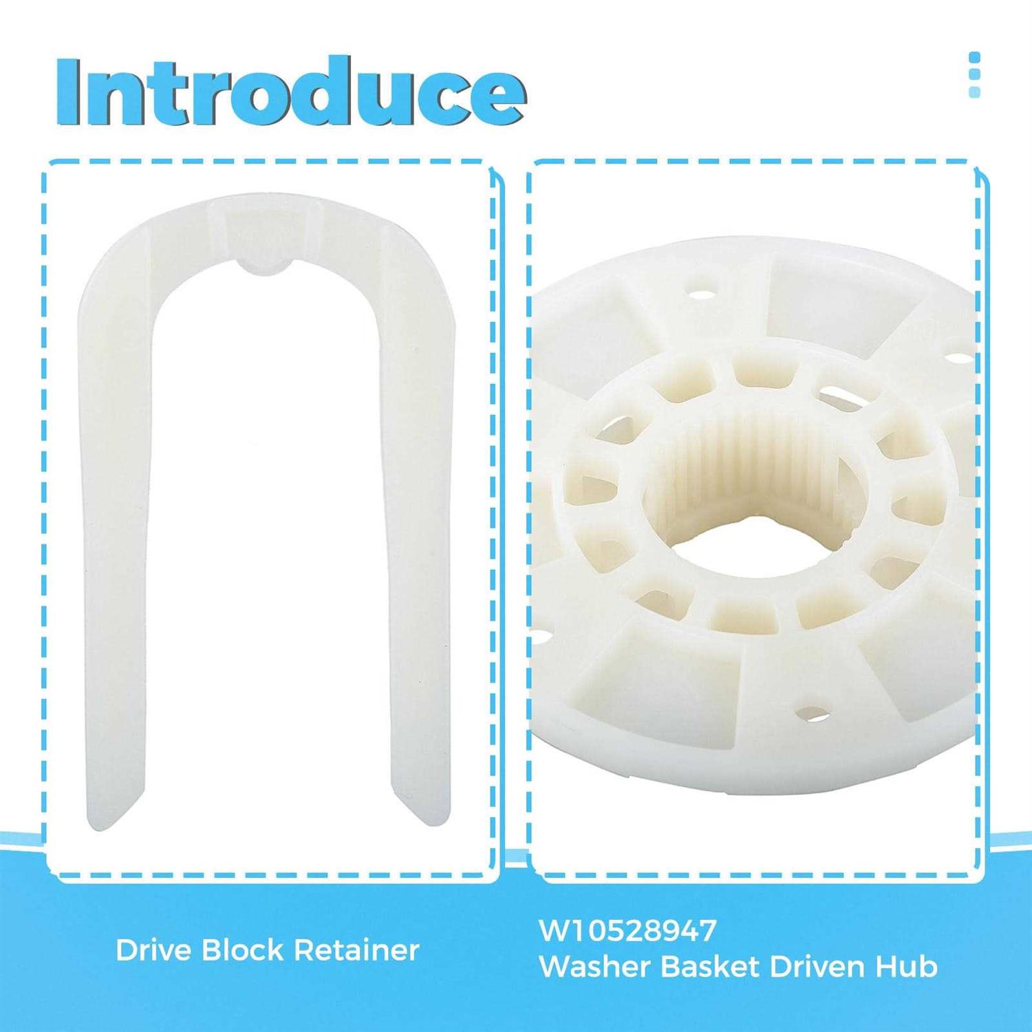 2 Pack W10396887 & W10528947 Washing Machine Hub Kit