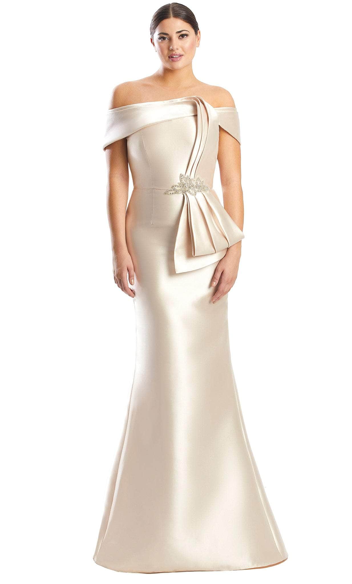 Draped Side Sash Formal Dress