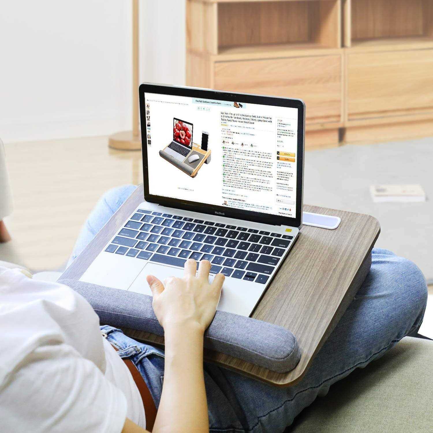 Huanuo Lap Laptop Desk Portable Lap Desk With Pillow Cushion
