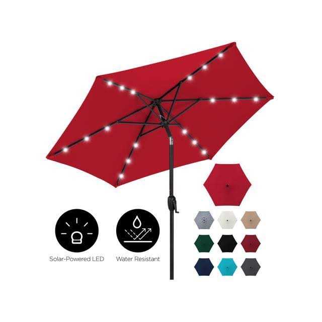 Best Choice Products 7.5ft Outdoor Solar Patio Umbrella for Deck