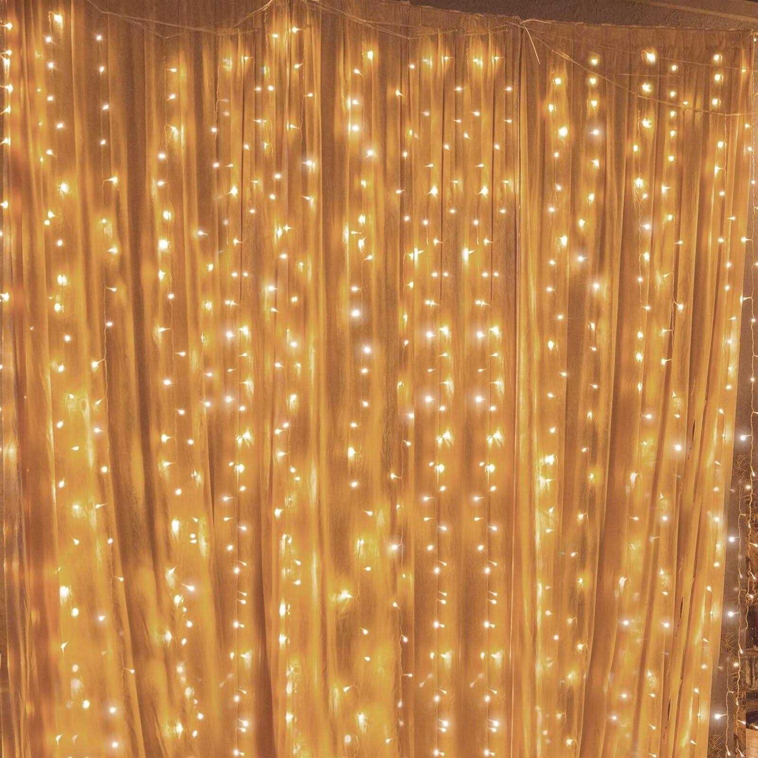 Twinkle Star 300 LED Window Curtain String Light for Christmas Wedding Party Home Garden Bedroom Outdoor Indoor Wall