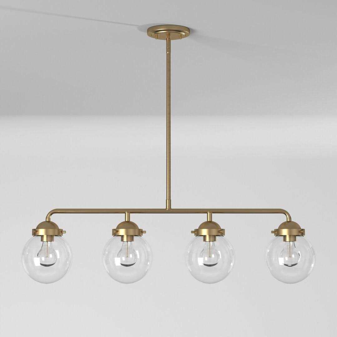 Wason 4 Light Kitchen Island Linear Pendant Wade Logan Finish