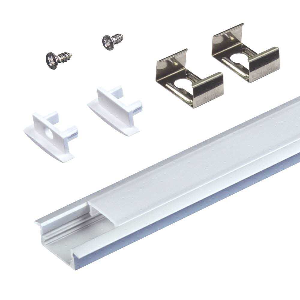 Armacost Lighting Surface Mount Silver Tape Light Channel LED Mounting Hardware