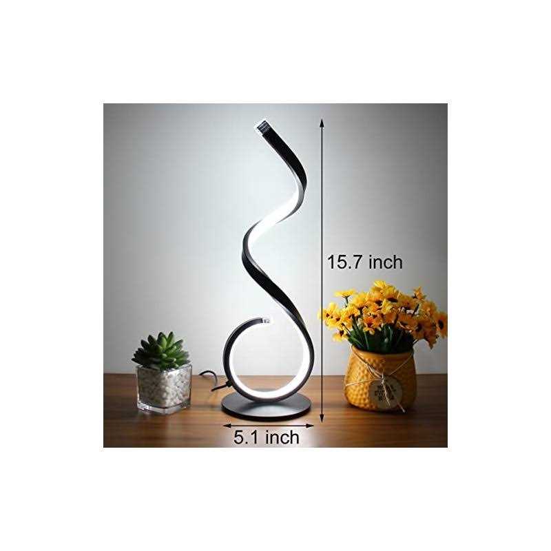 BESKETIE Modern Spiral LED Table Lamp Dimmable Table Lamps