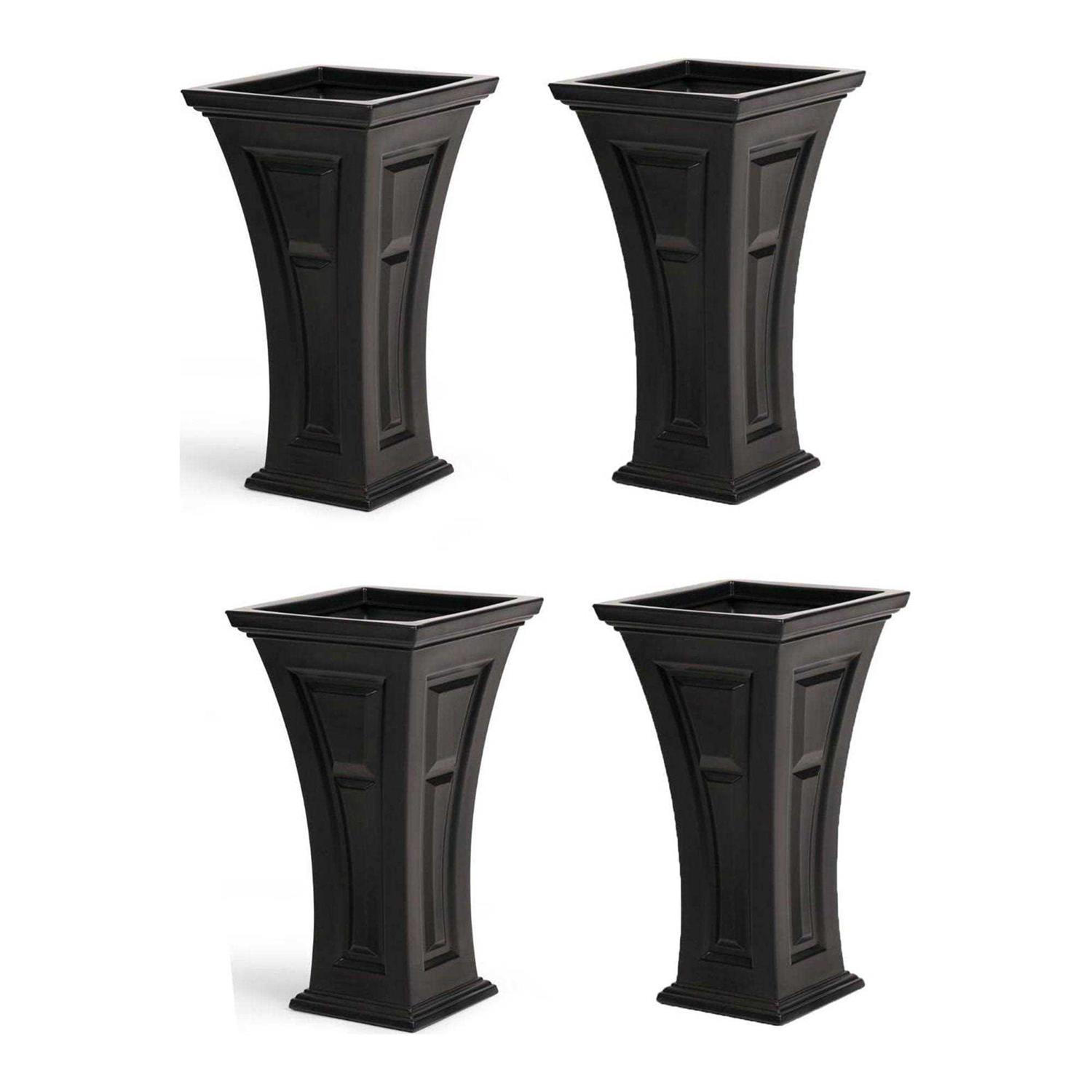 YIMBY Heritage Self Watering Tall Outdoor Garden Patio Planter Pot