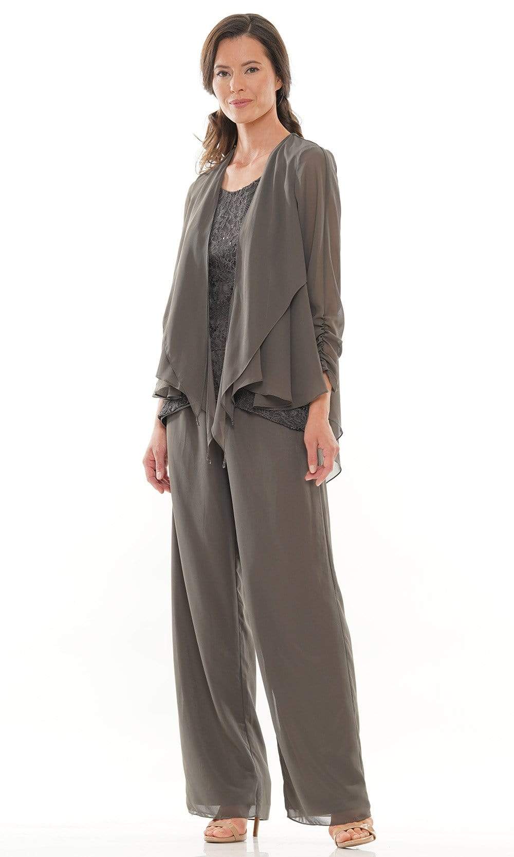 M303 Three-Piece Chiffon Lace Pantsuit