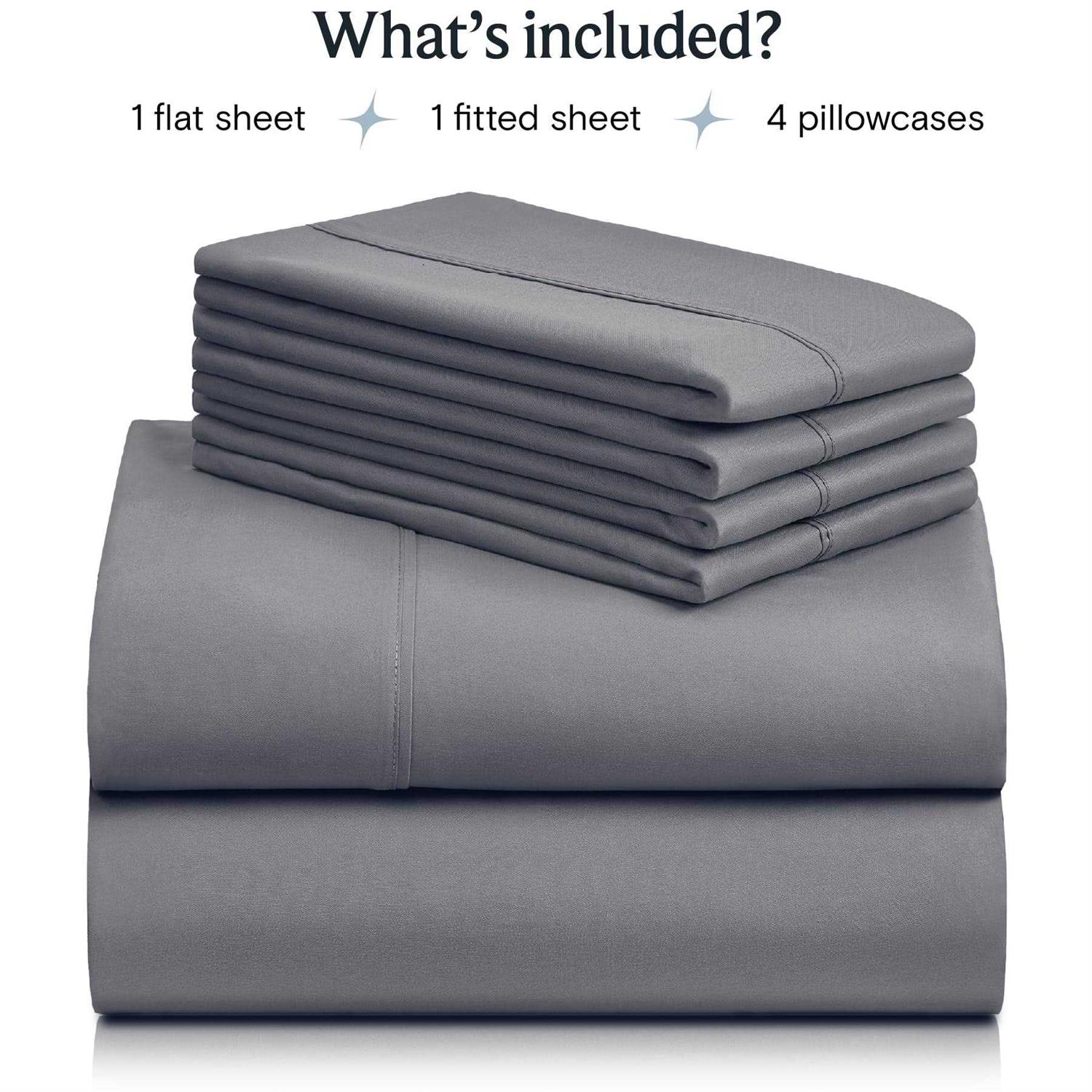 6 PC LuxClub Bamboo Sheet Set 18 inch Deep Pockets