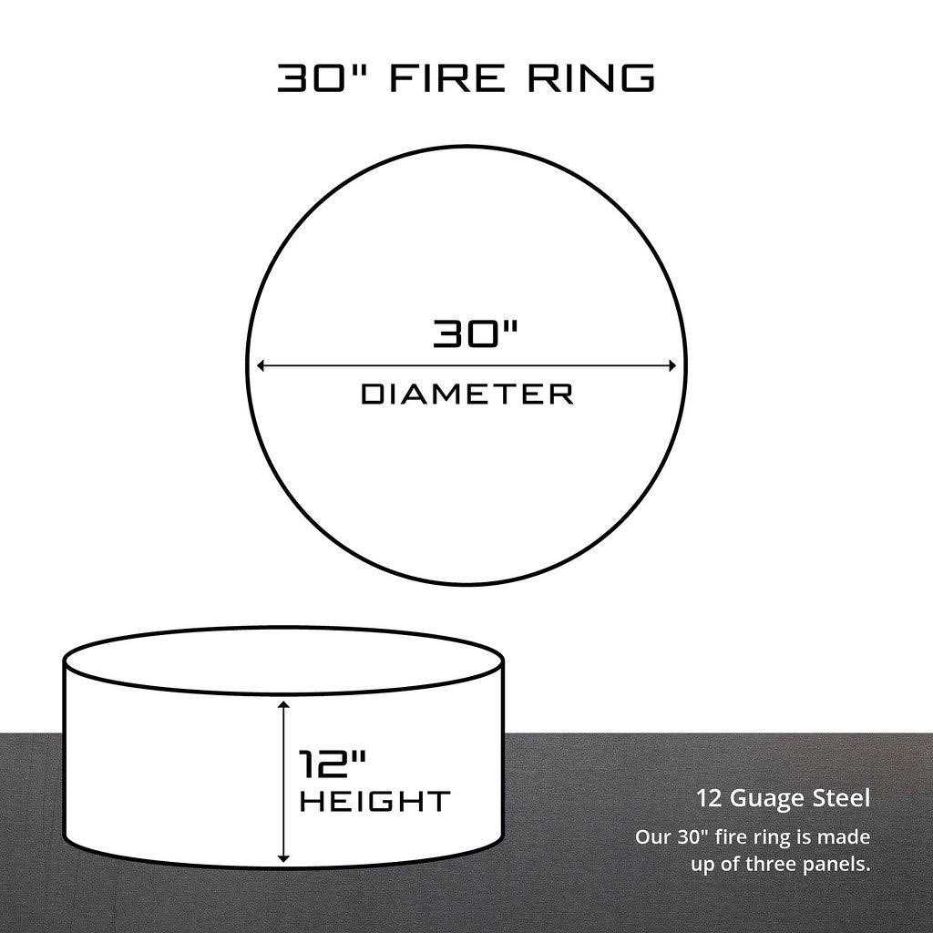 P&d Metal Works Inc Solid 3 Piece Fire Ring