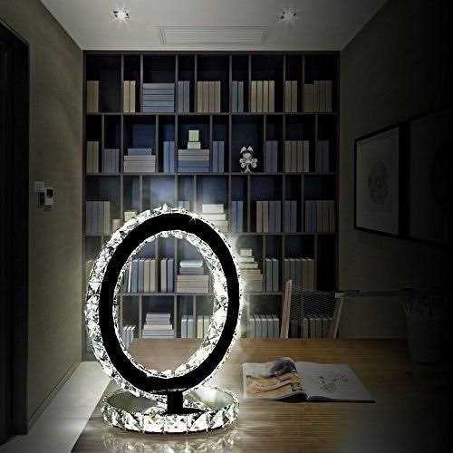Bedside Crystal Table Lamp Touch Crystal Lamps 3-Way Dimmable Lamp with Crystal Shade for Living/Bedroom