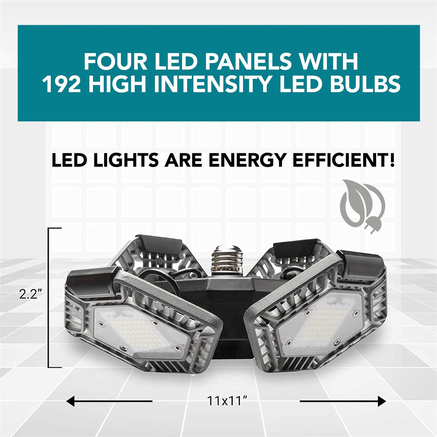Bell + Howell Quadburst 8000 Lumens Multi-Directional LED Ceiling Light