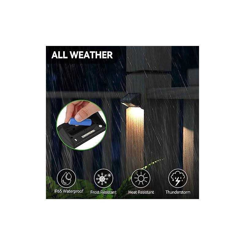 Bridika Solar Fence Lights 8 Colors, Warm White, Cool White and RGB