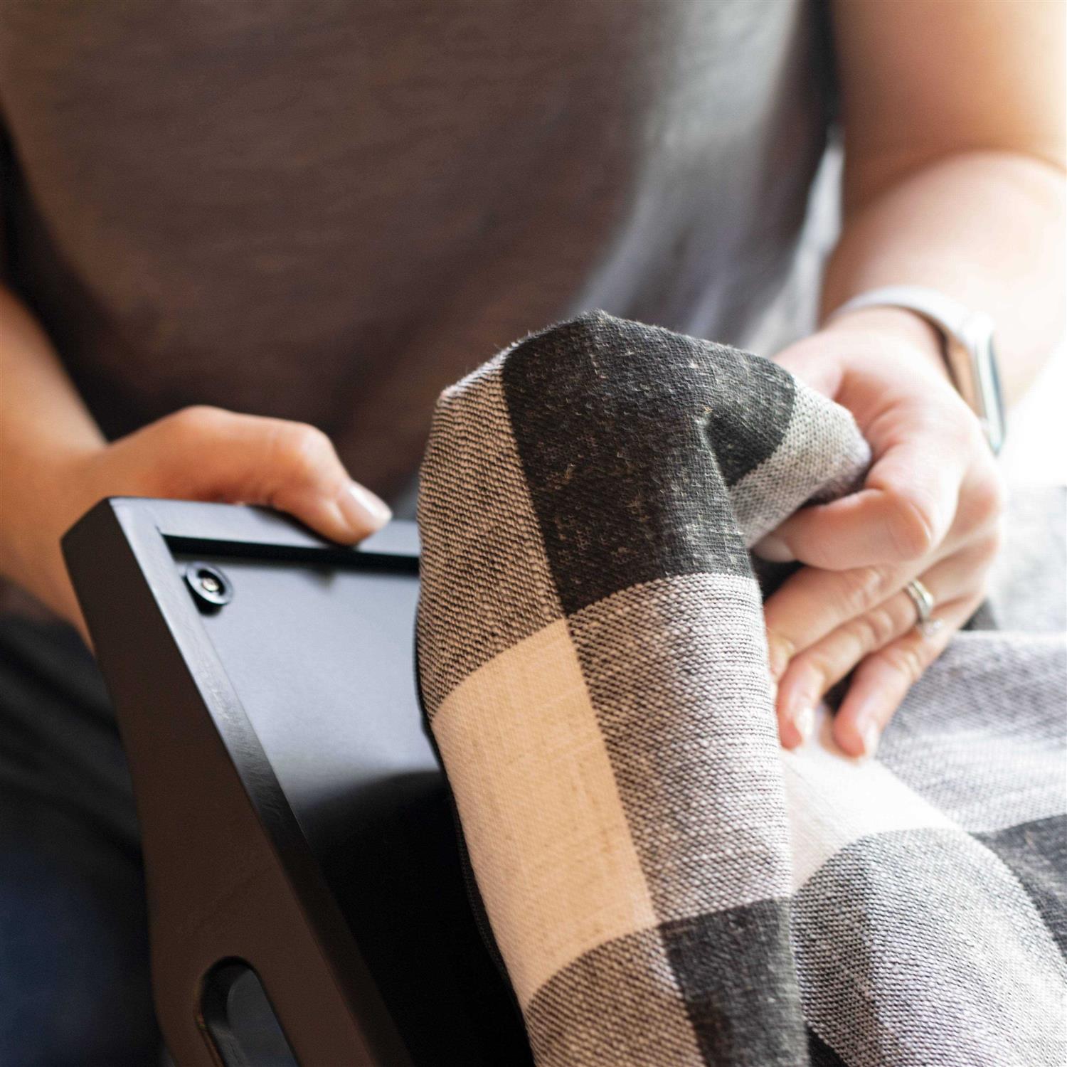 Rossie Home Wood Lap Tray with Detachable Pillow