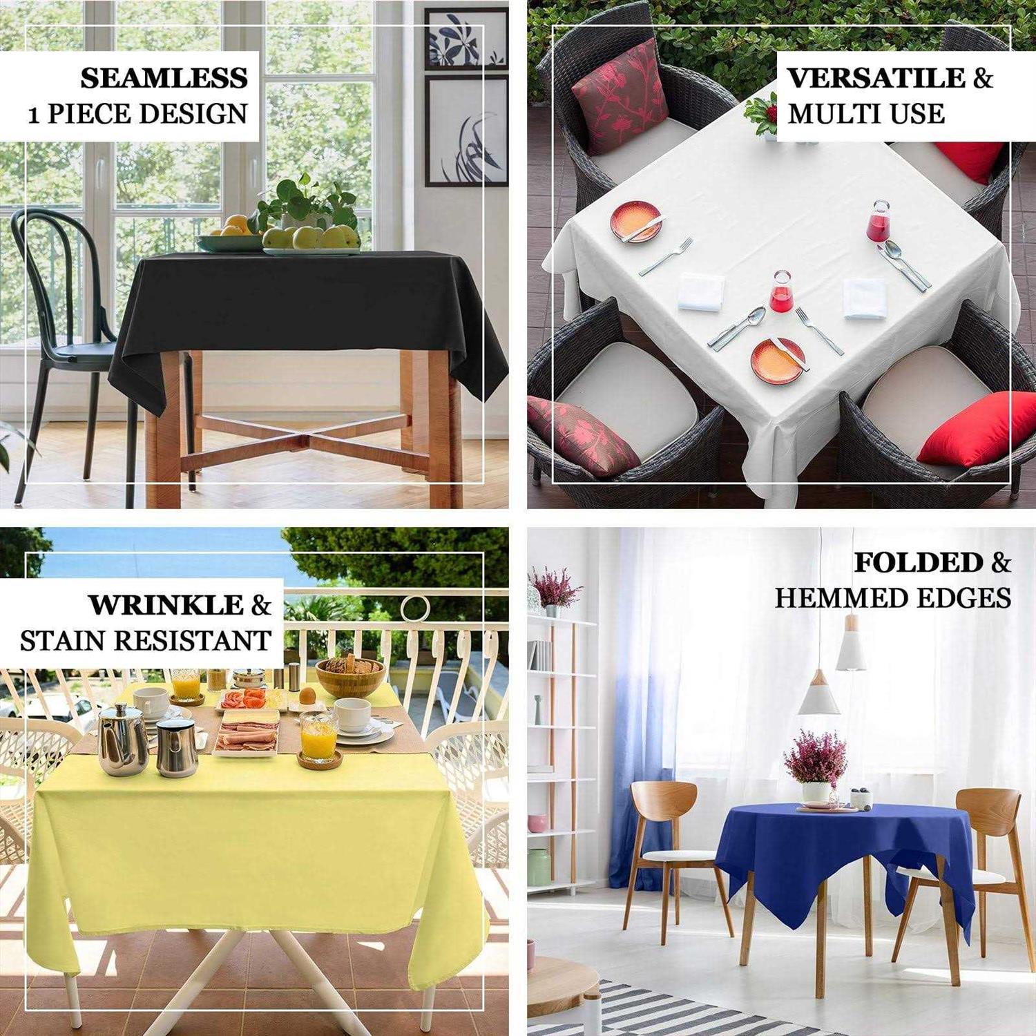 Balsacircle 6 Pcs Rectangle Polyester Tablecloths Table Cover Linens for Wedding Party Events Kitchen Dining