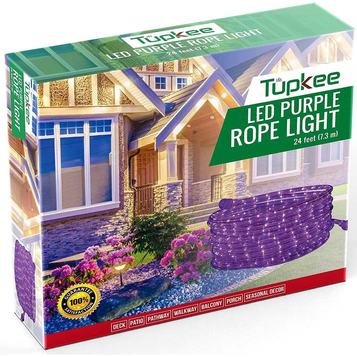 Tupkee LED Rope Light 24 Feet, for Indoor and Outdoor use