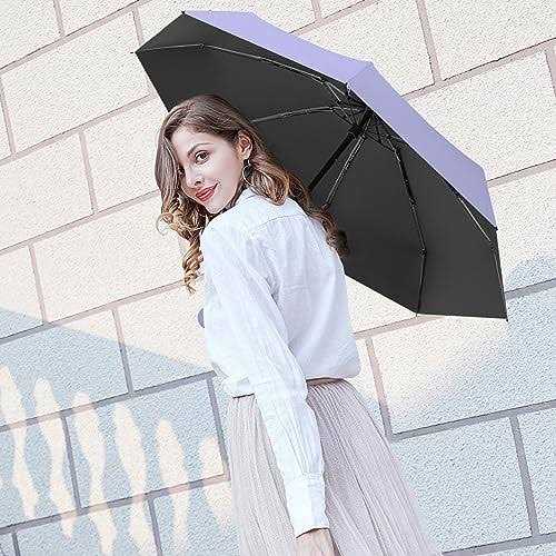 Trenovo Travel Umbrella Mini Folding Compact Umbrella with Case 8 Ribs Lightweight Portable Umbrella