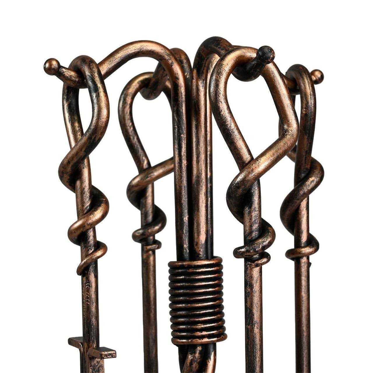 Uniflame 5 Piece Antique Rust Wrought Iron Toolset F-1695