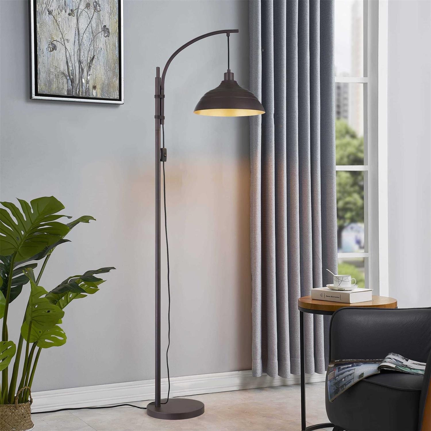 Woxxx Industrial Floor Lamp Modern Rustic Task Floor Lamp Finish