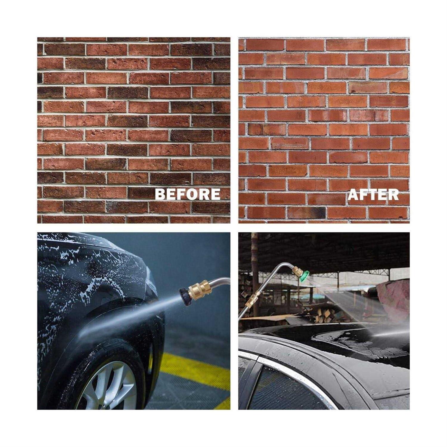 Xiny Tool Pressure Washer Extension Wand 10 Pack Upgrade Power Washer Lance with 5 Atomization Nozzle Tips