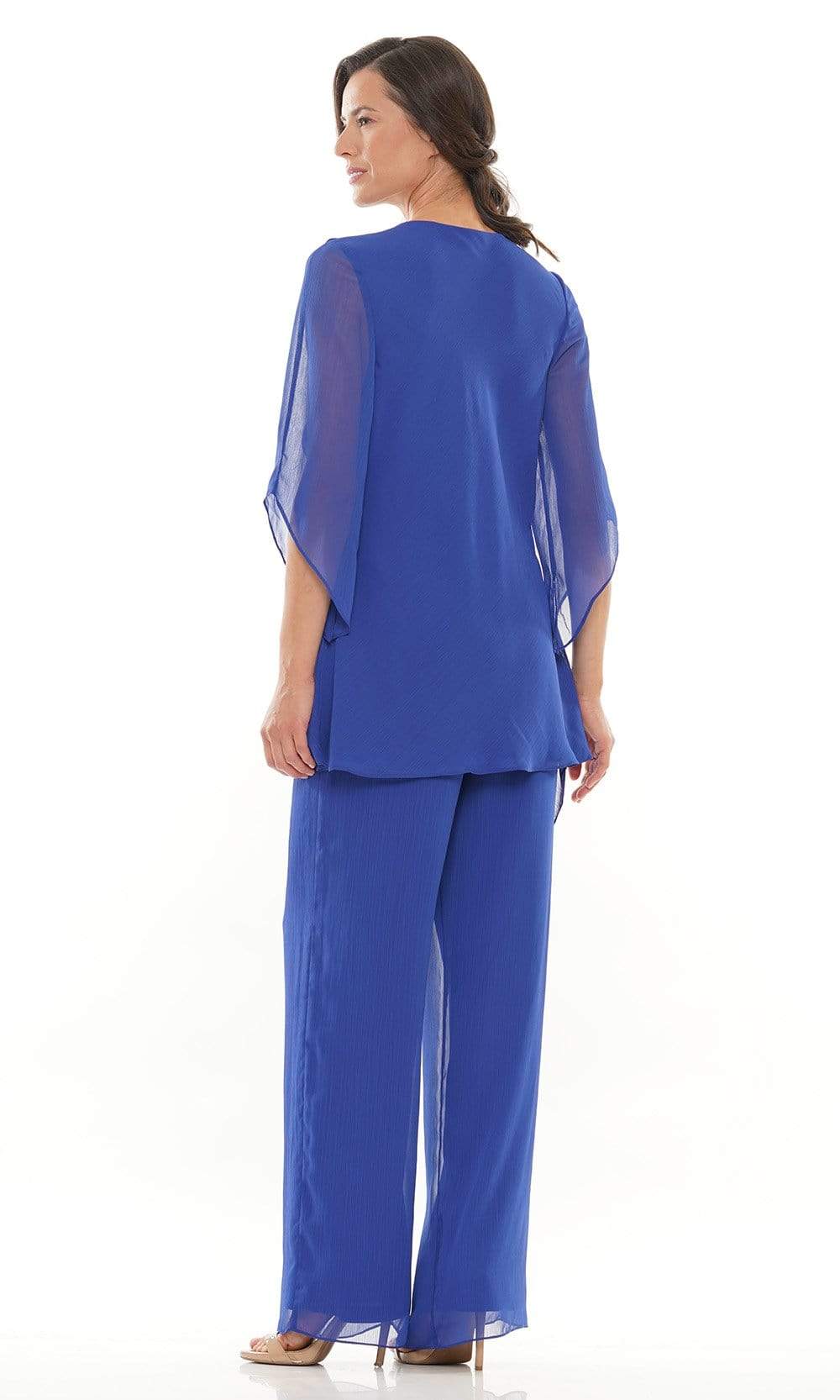 M308 V-Neck Half Sleeves Pantsuit