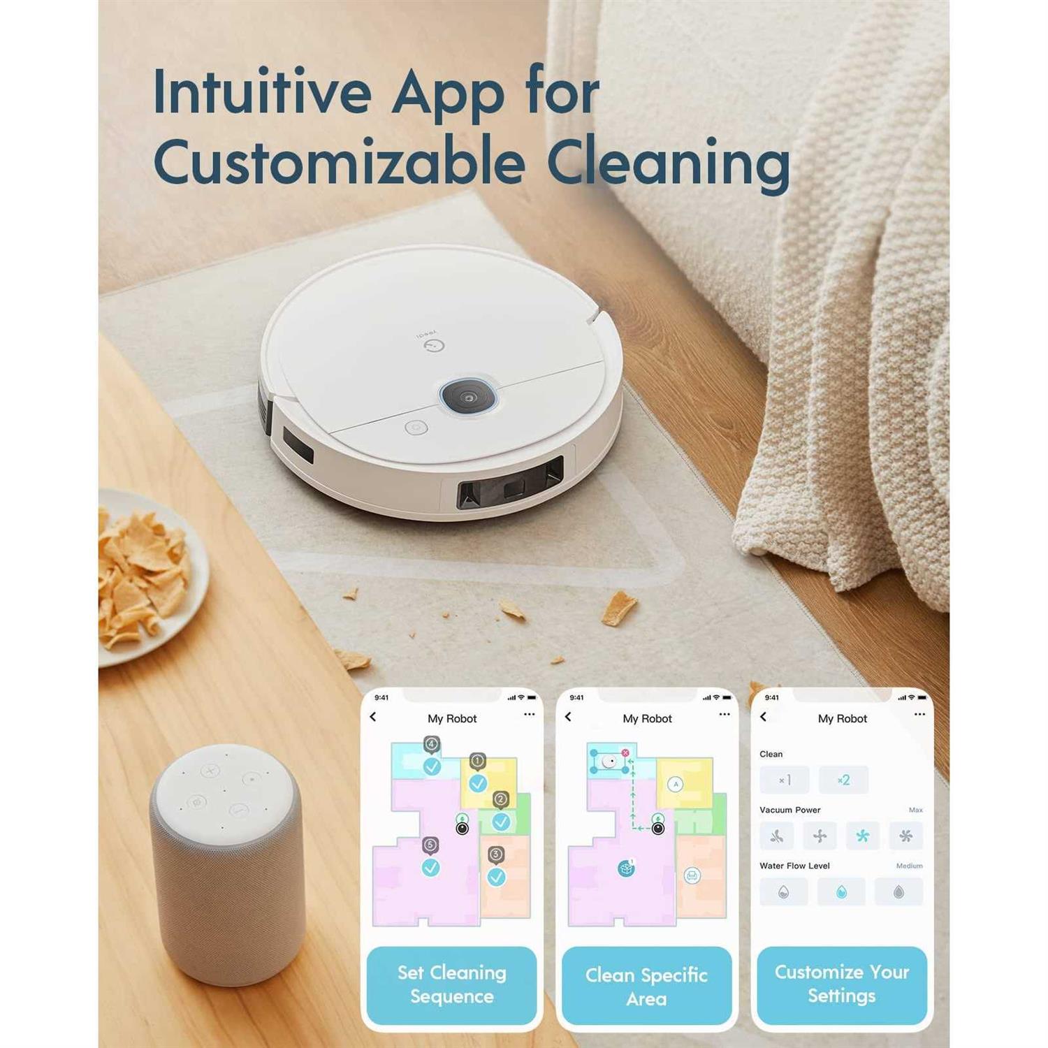 Yeedi vac 2 Robot Vacuum and Mop 3D Obstacle Avoidance 3000Pa Home Mapping